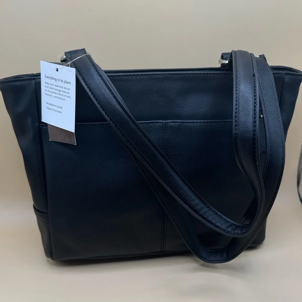 Giani Bernini Black Leather Tote